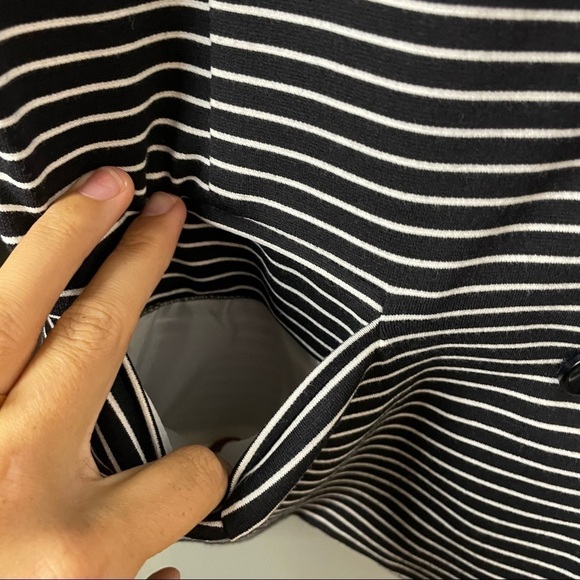 Liz Claiborne Black and White Stripe Blazer Small - Picture 3 of 7